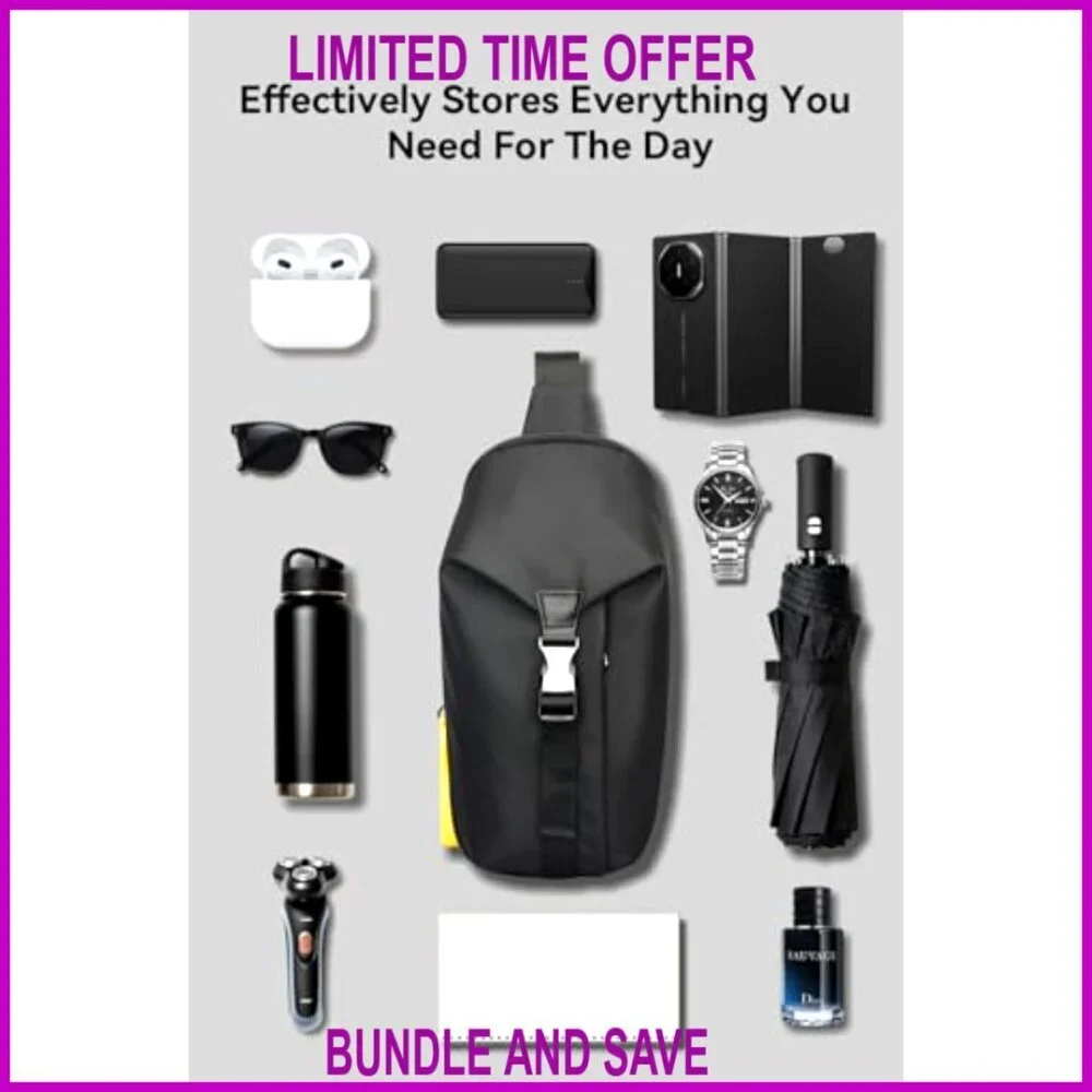 Microfiber Sling Bag with Water-Repellent Exterior for Commuting